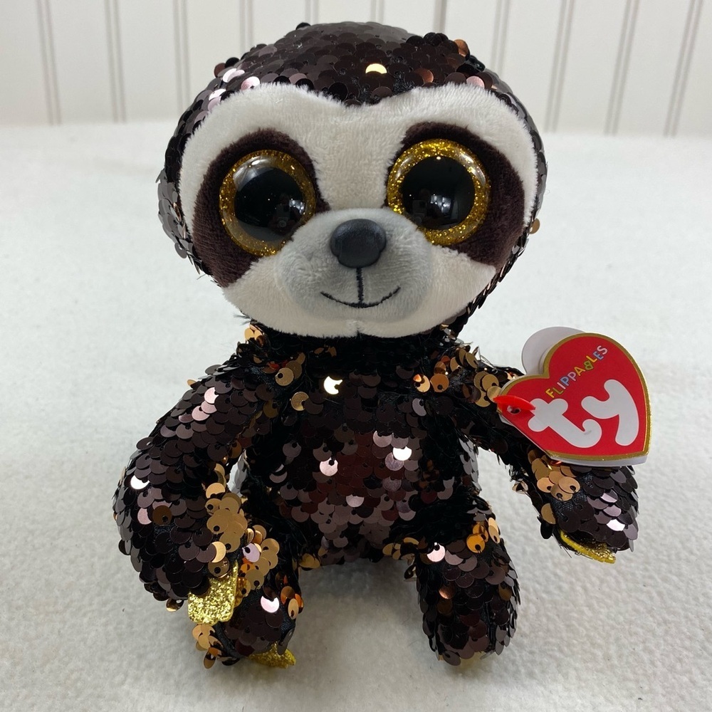 Vintage Ty Flippables ~ Sequins Collection 'Dangler'‎ the Sloth (6 inch)